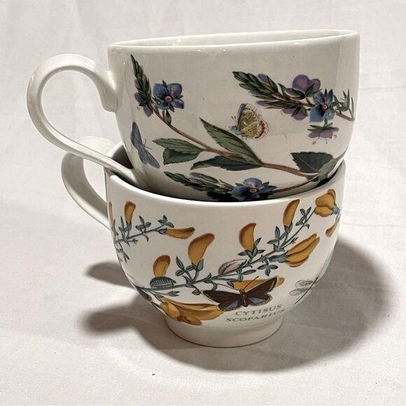 Set pair of Portmeirion Botanic Garden Tea Cups - Picture 1 of 15